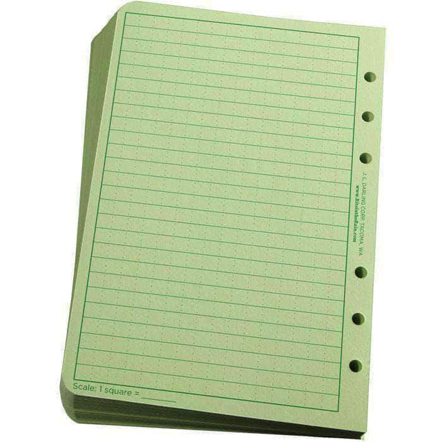 Recharge de 100 feuilles Rite In The Rain 12 × 18 cm perforées pour classeur six anneaux