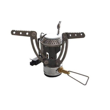 Réchaud Mil-Tec Spider acier inoxydable cartouche gaz 1 800 W 135 g avec boîtier polyéthylène