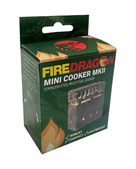 Réchaud pliant BCB FireDragon Mini Cooker MK2 en métal avec pare-vent réglable