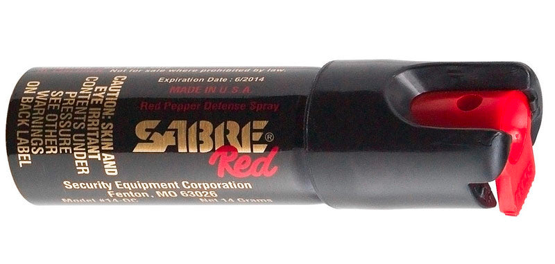 Aérosol lacrymogène Sabre Red 16,2 ml jet filaire avec colorant de marquage UV