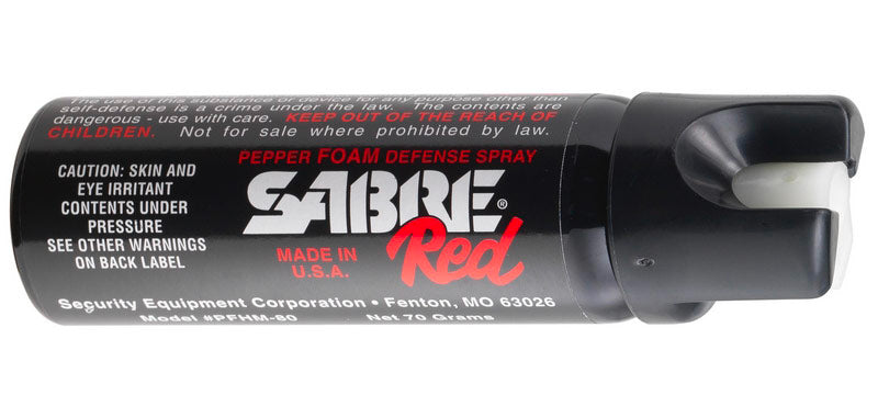 Aérosol lacrymogène en gel Sabre Red pour le domicile 73,9 ml avec support mural