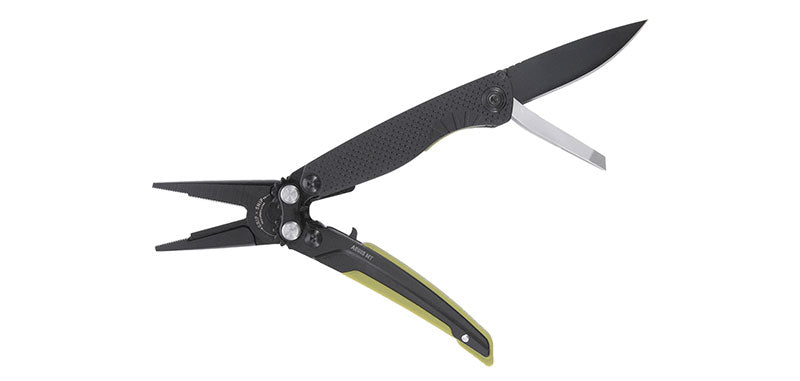 Outil multifonctions SOG Aegis MT Black Moss - 5 fonctions acier Cryo 440 lame 48 mm