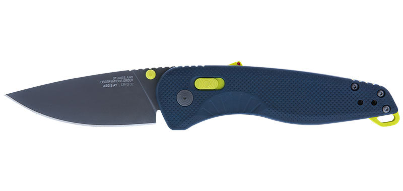 Couteau pliant SOG Aegis AT Indigo / Acid acier CRYO D2 lame 76 mm