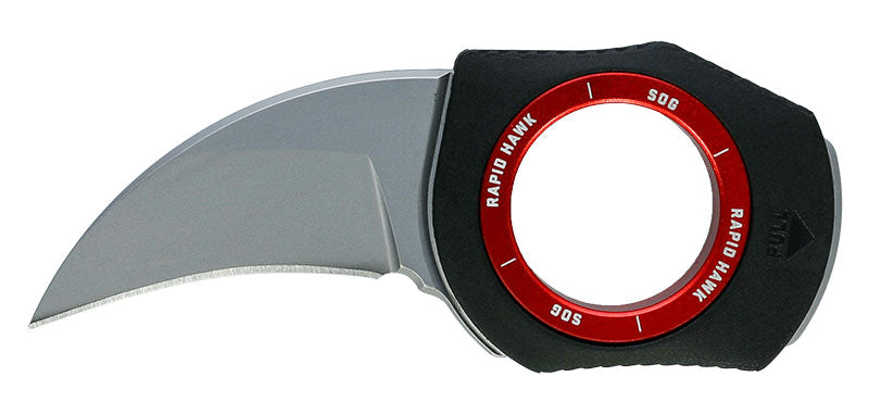 Couteau de cou SOG Rapid Hawk acier 420 lame karambit fil lisse pour la coupe au quotidien