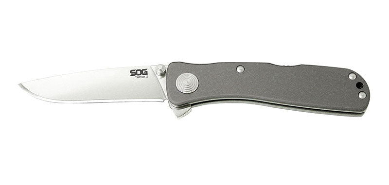 Couteau pliant SOG Twitch II drop point TWI8 acier AUS8 lame 67 mm
