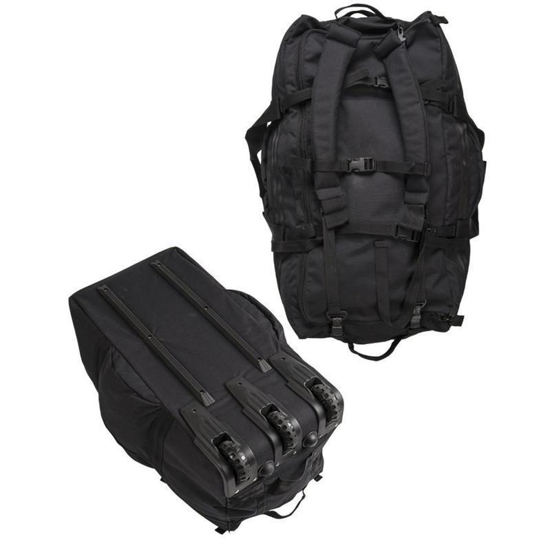 Sac Mil-Tec Commando 118L nylon 1000D enduit PU 78 × 37 × 37 cm charge utile 40 kg trois roulettes