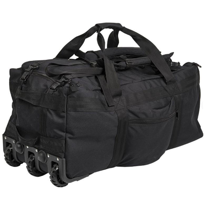 Sac Mil-Tec Commando 118L nylon 1000D enduit PU 78 × 37 × 37 cm charge utile 40 kg trois roulettes