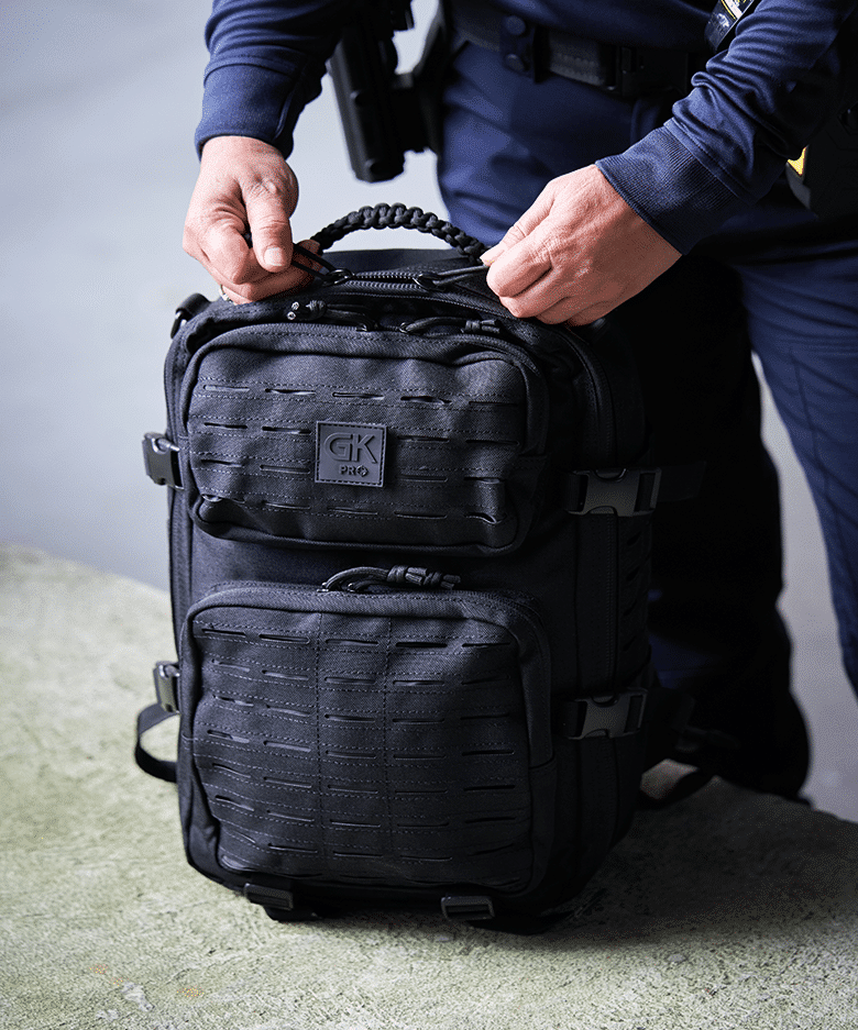 Sac à dos GK Pro Trooper 28 L en polyamide 1000D avec système MOLLE découpé laser