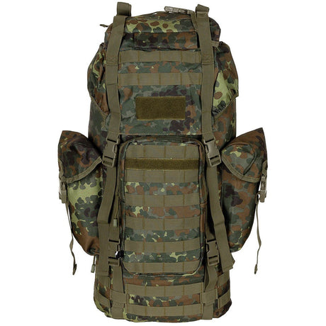 Sac à dos BW MOLLE 65L + Armature M95 CZ MFH - Flecktarn - Welkit.com