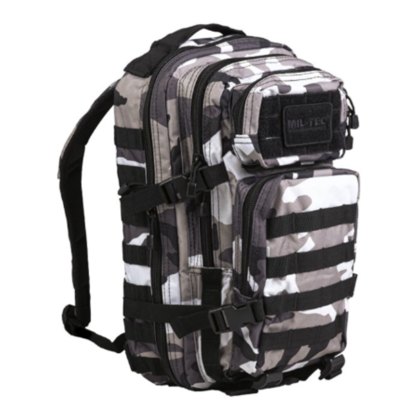 Sac à dos d'assaut Mil-Tec US 20 litres polyester enduit PVC avec système MOLLE classique cousu