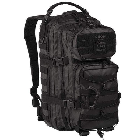 Sac à dos d'assaut Mil-Tec US 20 litres polyester enduit polyuréthane étanche avec poignée paracord et mousqueton ABS