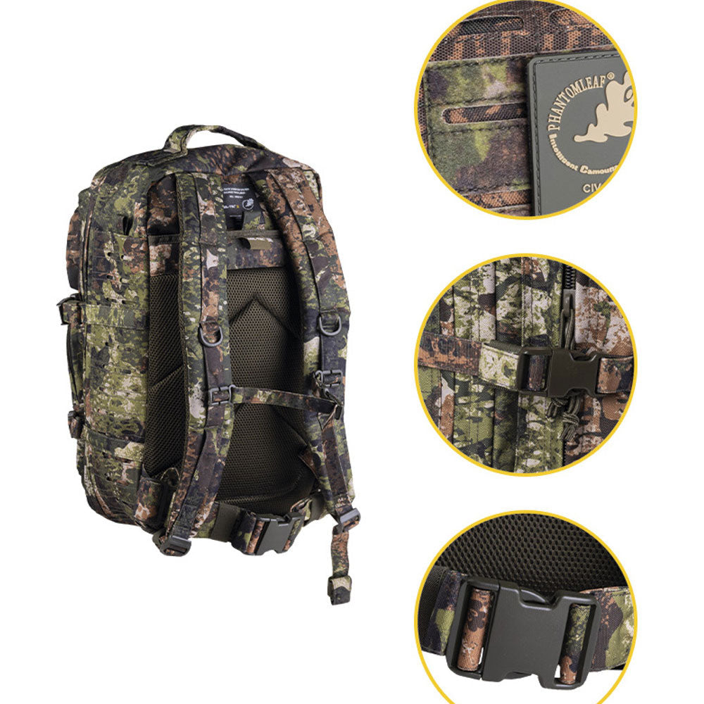Sac à dos d'assaut Mil-Tec US 36 litres CIV-TEC Laser Cut avec bretelle pectorale