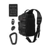 Sac à dos d'assaut mono-bretelle Mil-Tec 25 litres polyester enduit polyuréthane avec poignée paracord et mousqueton ABS