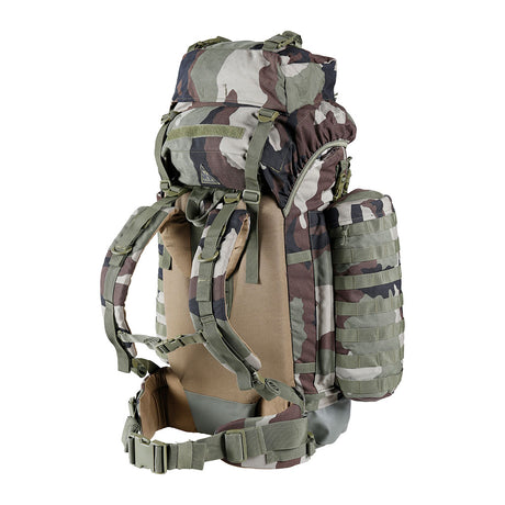Sac à dos de combat Ares 100 L couvre-sac intégré et poches latérales amovibles MOLLE