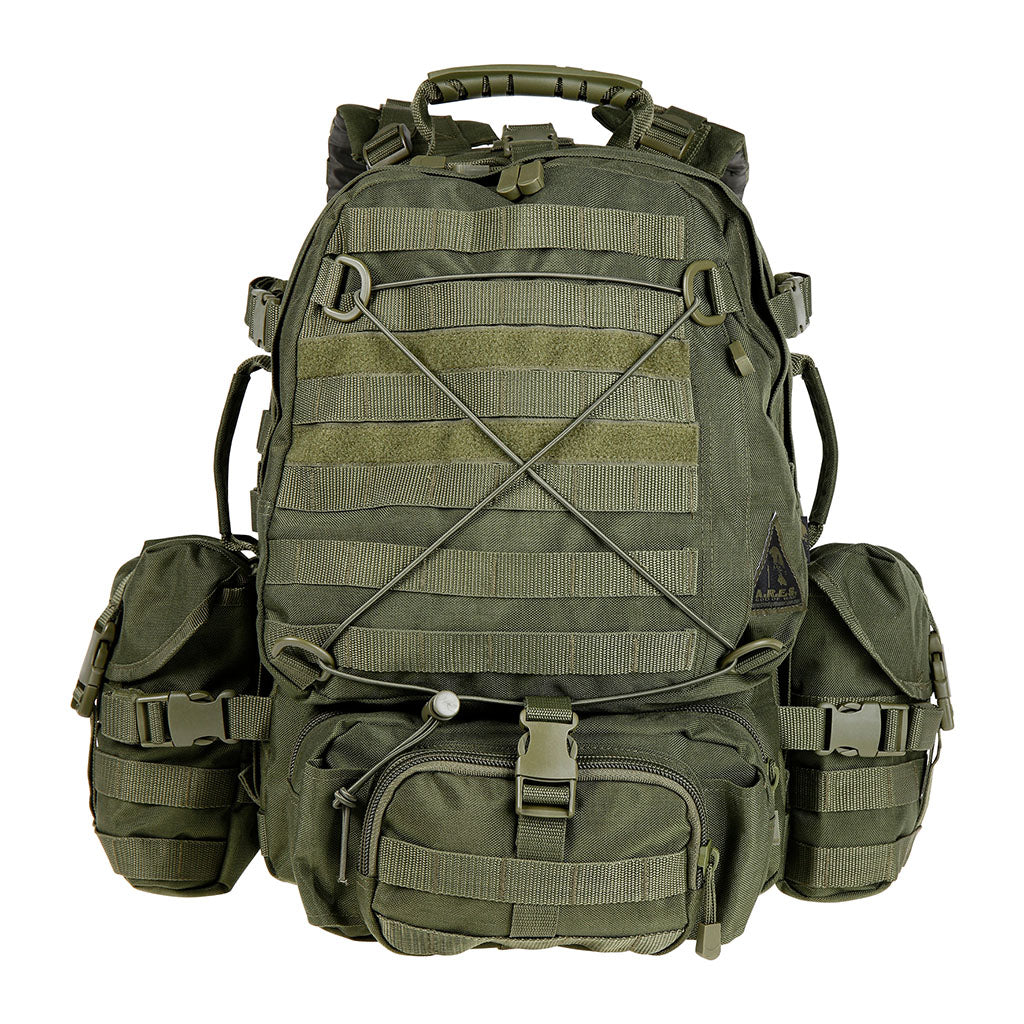 Sac à dos de combat Ares Cougar 45 L ceinture ventrale amovible et bandes MOLLE