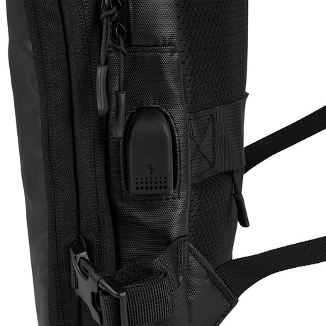 Sac à dos pliable Ares Traveler 20 L en PVC 900D dos en maille et port USB intégré