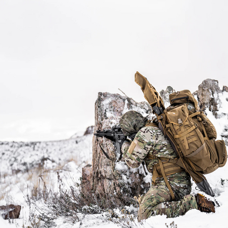 Sac à dos tactique Eberlestock Operator G4 98 L avec fourreau intégré, cadre Intex-II et coiffe amovible