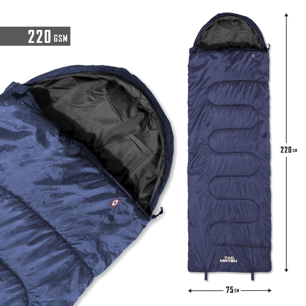 Sac de couchage Tac Maven Sentinel fibre creuse 220 g/m² confort 15 °C 1 050 g