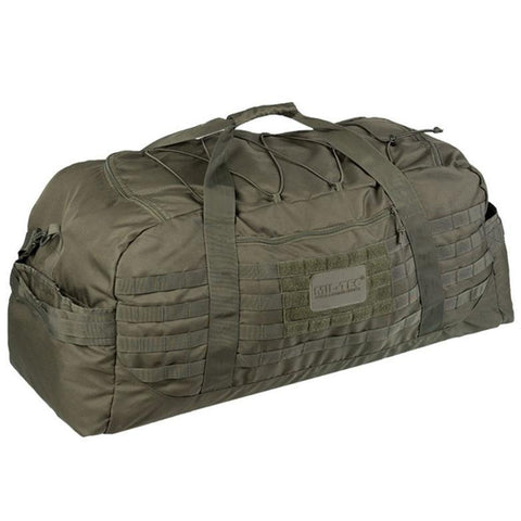 Sac de voyage Mil-Tec Cargo Combat 105L polyester enduit PU avec MOLLE et bandoulière amovible