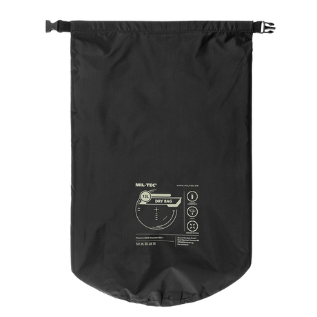 Sac étanche Mil-Tec Dry Bag 13L polyester 210T enduit PU 60 g colonne d'eau 5 000 mm