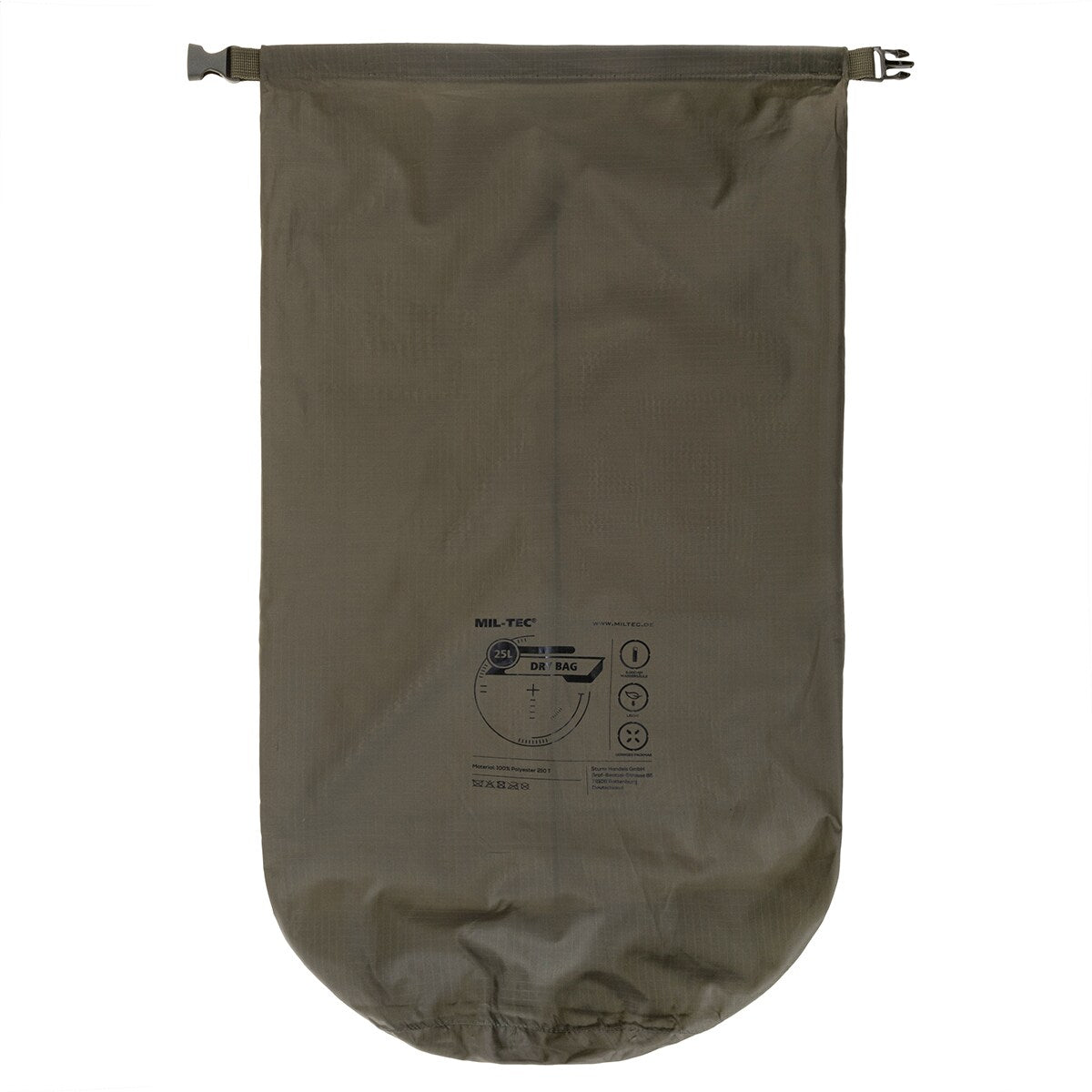 Sac étanche Mil-Tec Dry Bag 25 litres polyester roll-top