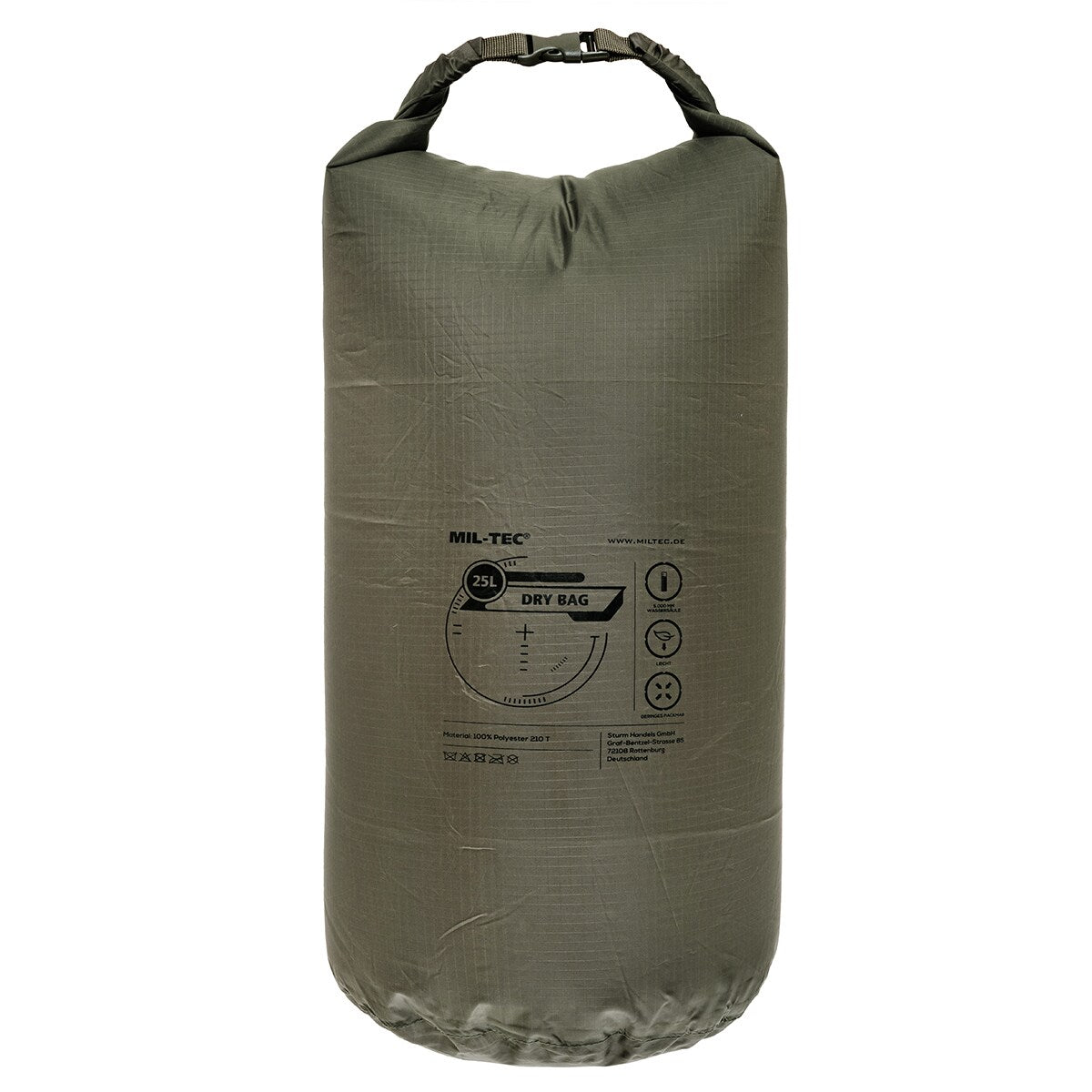 Sac étanche Mil-Tec Dry Bag 25 litres polyester roll-top