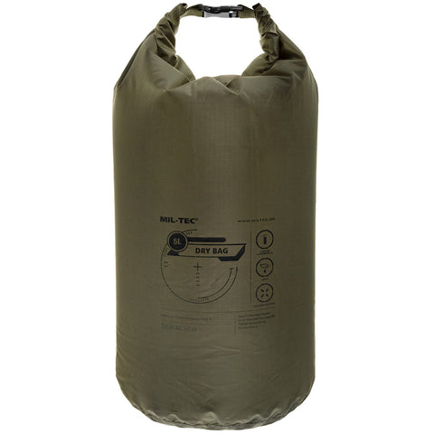 Sac étanche Mil-Tec Dry Bag 5 litres polyester roll-top ultraléger
