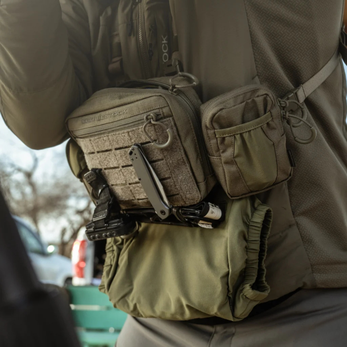 Sacoche de poitrine tactique Eberlestock Fury 2 L à profil bas en ripstop 500D