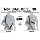 Sangle d'arme MS4 Dual QD Gen2 Magpul convertible nylon 3,2 cm anneau acier
