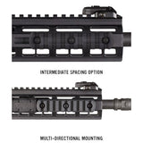 Section de rail Picatinny M-LOK Magpul aluminium 9 slots 10,4 cm visserie incluse