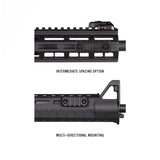 Section de rail Picatinny M-LOK Magpul en polymère 5 fentes longueur 6,3 cm