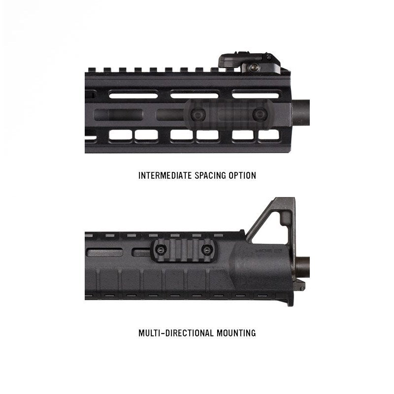 Section de rail Picatinny M-LOK Magpul en polymère 5 fentes longueur 6,3 cm