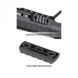 Section de rail Picatinny M-LOK Magpul en polymère 5 fentes longueur 6,3 cm