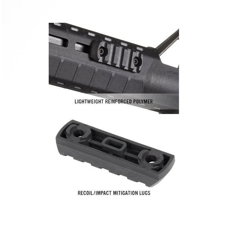 Section de rail Picatinny M-LOK Magpul en polymère 5 fentes longueur 6,3 cm