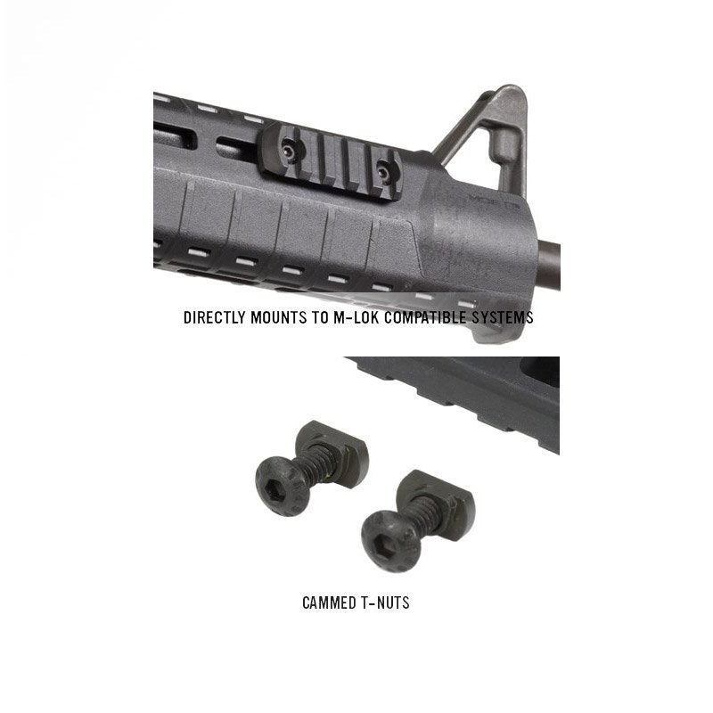 Section de rail Picatinny M-LOK Magpul en polymère 5 fentes longueur 6,3 cm
