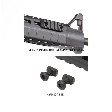 Section de rail Picatinny M-LOK Magpul en polymère 5 fentes longueur 6,3 cm