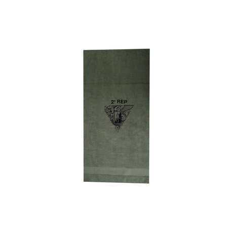 Serviette de toilette militaire OPEX marquage 2e REP 100 % coton 50 x 100 cm