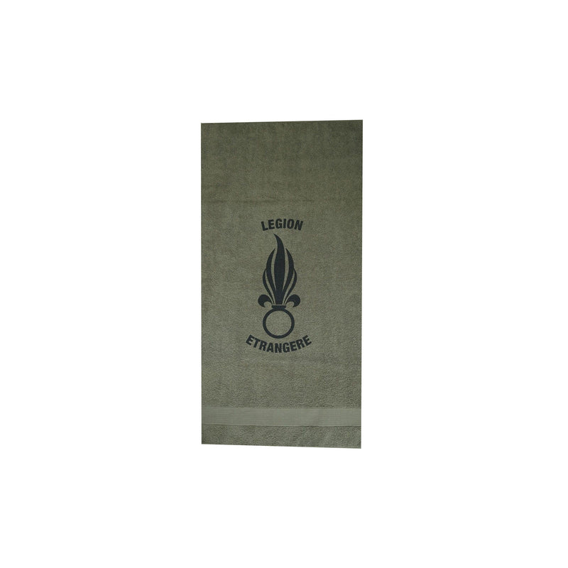 Serviette militaire Opex en coton 50 x 100 cm avec marquage texte Légion étrangère