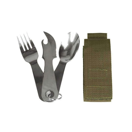 Set couverts Mil-Tec KFS inox 3 pièces avec étui transport