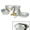 Set de cuisine Mil-Tec en aluminium 2 marmites 1,4 et 0,95 L avec poêle et réchaud laiton