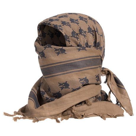 Shemagh Pentagon Atreus en coton peigné 115 x 112 cm pour visage cou et tête