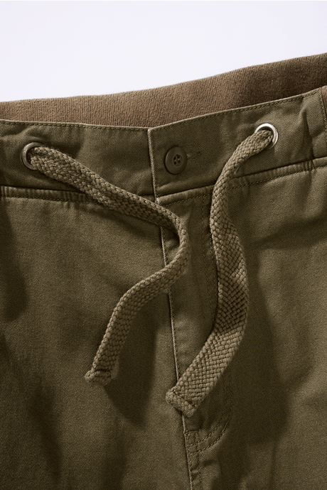 Short Brandit Packham Vintage en coton six poches avec ceinture élastique à cordon