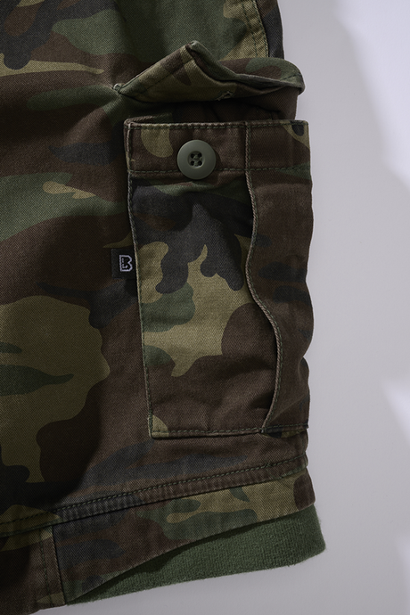 Short Brandit Packham Vintage en coton six poches avec ceinture élastique à cordon