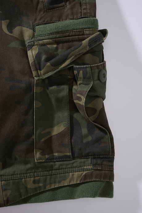 Short Brandit Packham Vintage en coton six poches avec ceinture élastique à cordon