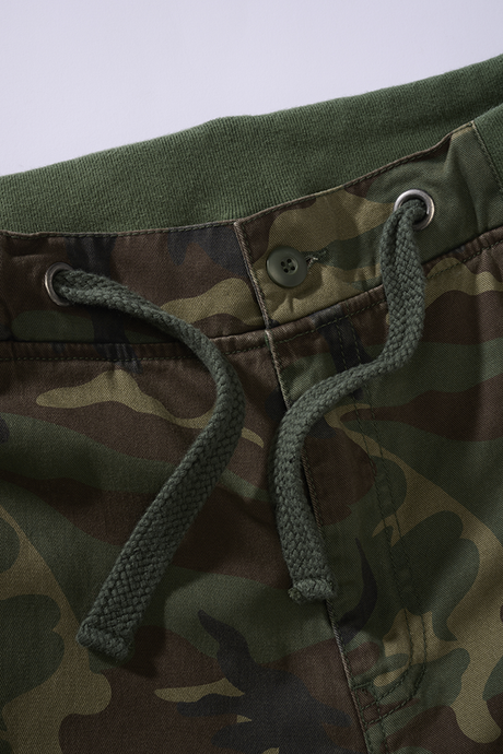 Short Brandit Packham Vintage en coton six poches avec ceinture élastique à cordon