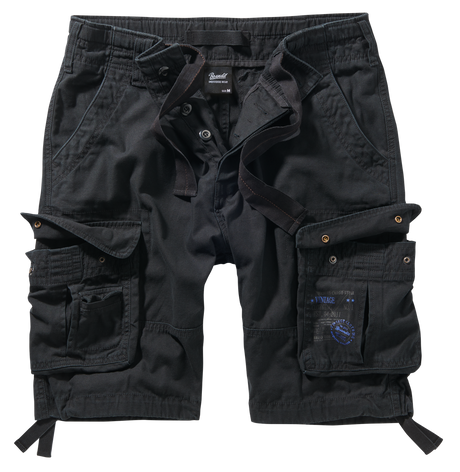 Short cargo Brandit Pure Vintage en coton à jambe large et double cordon de serrage