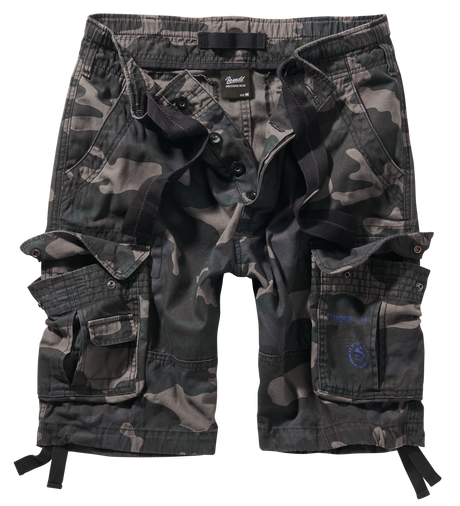 Short cargo Brandit Pure Vintage en coton à jambe large et double cordon de serrage