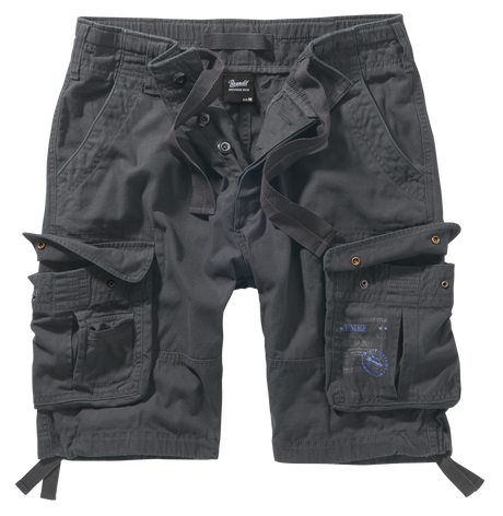 Short cargo Brandit Pure Vintage en coton à jambe large et double cordon de serrage
