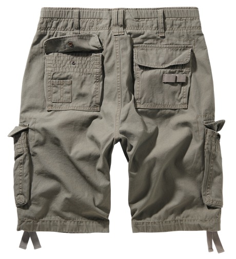 Short cargo Brandit Pure Vintage en coton à jambe large et double cordon de serrage