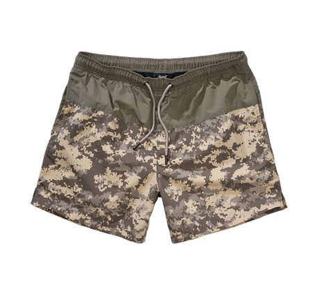 Short de bain Brandit Swimshort Basic en nylon à doublure filet et poche à glissière